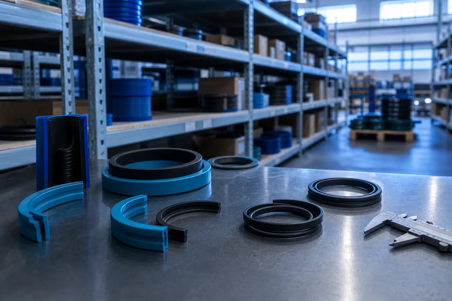 MasterSeal Parts warehouse with hydraulic seal inventory
