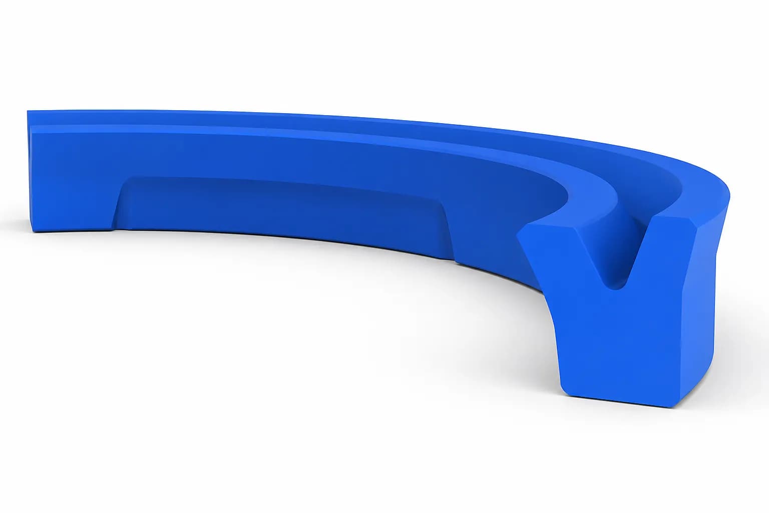 Hydraulic rod seal cutaway